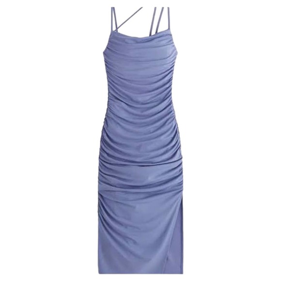 Abercrombie & Fitch Dresses & Skirts - Abercrombie & Fitch Periwinkle Ruched Bodycon Midi Dress Medium